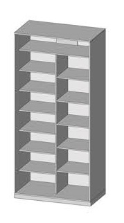 Шафа-купе 1.2 C200 (120х45х260/270/280) S-LINE SENAM